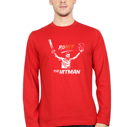 Rohit Sharma Full Sleeves T-Shirt for Men-Red-Ektarfa.online