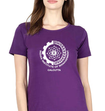 Load image into Gallery viewer, IIM Calcutta T-Shirt for Women-XS(32 Inches)-Purple-Ektarfa.online
