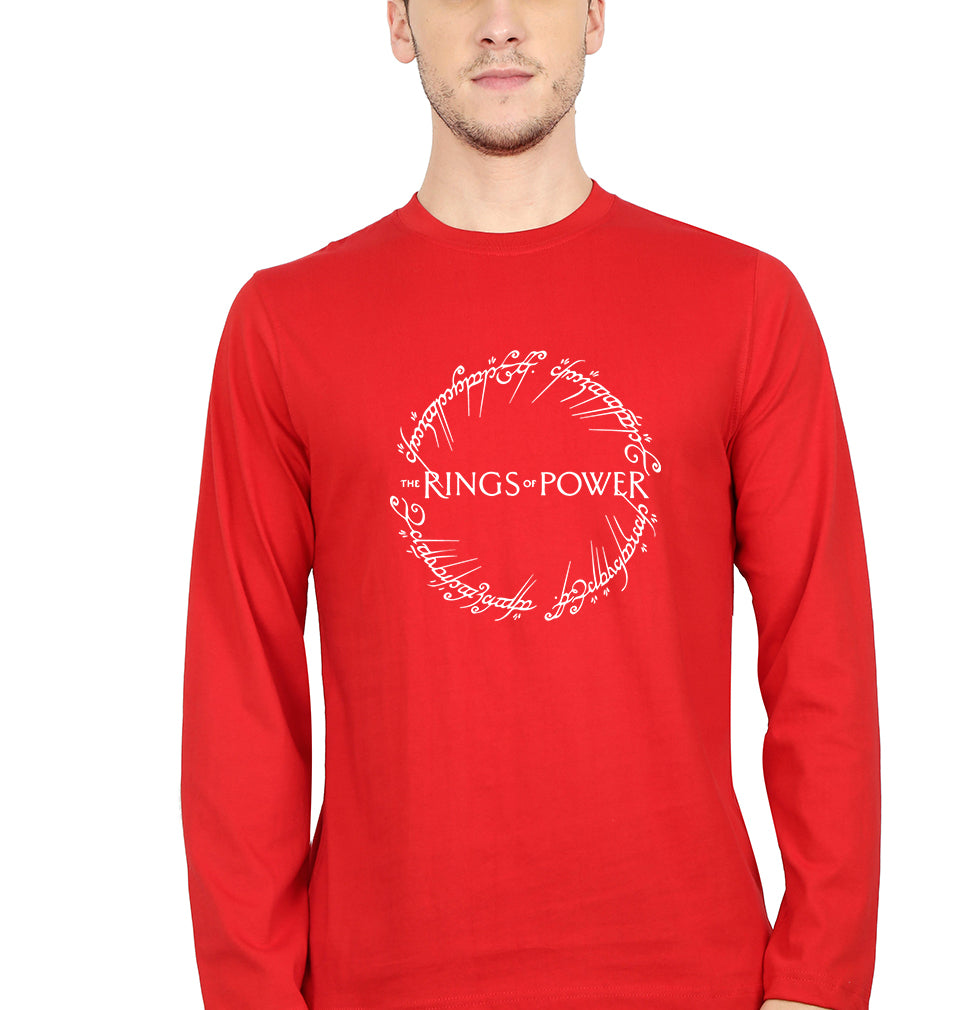 The Rings of Power Full Sleeves T-Shirt for Men-Red-Ektarfa.online