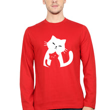 Load image into Gallery viewer, Cat Full Sleeves T-Shirt for Men-red-Ektarfa.online
