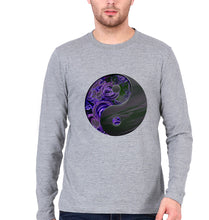 Load image into Gallery viewer, Yin Yang Full Sleeves T-Shirt for Men-Grey Melange-Ektarfa.online

