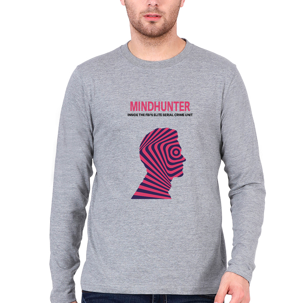 Mindhunter Full Sleeves T-Shirt for Men-Grey Melange-Ektarfa.online