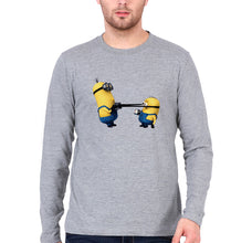 Load image into Gallery viewer, Minion Full Sleeves T-Shirt for Men-Grey Melange-Ektarfa.online
