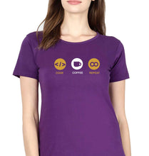 Load image into Gallery viewer, Coder T-Shirt for Women-Purple-Ektarfa.online
