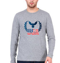 Load image into Gallery viewer, USA America Full Sleeves T-Shirt for Men-Grey-Ektarfa.online
