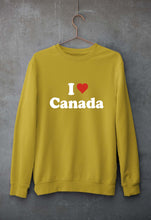 Load image into Gallery viewer, I Love Canada Unisex Sweatshirt for Men/Women-Mustard yellow-Ektarfa.online

