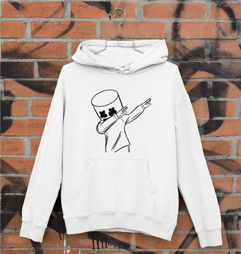Dab Marshmello Unisex Hoodie for Men/Women-White-Ektarfa.online