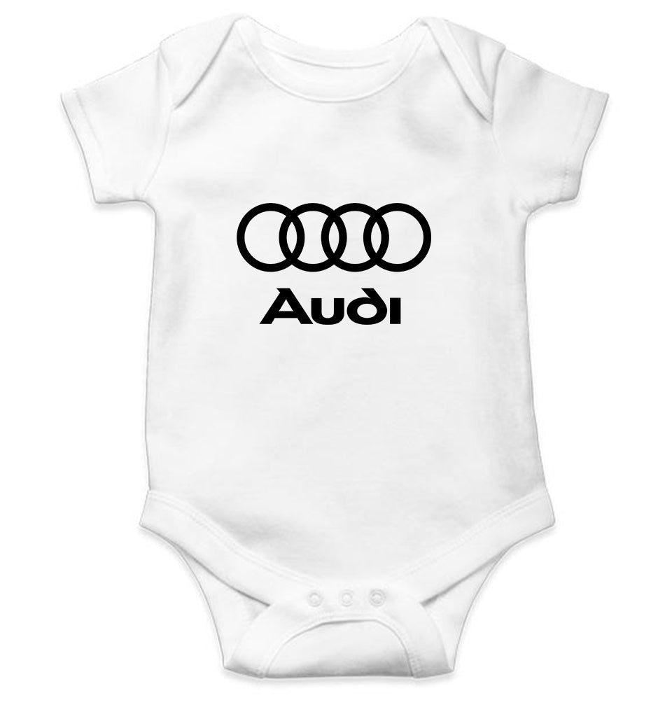 Audi Kids Romper For Baby Boy/Girl-0-5 Months(18 Inches)-White-Ektarfa.online