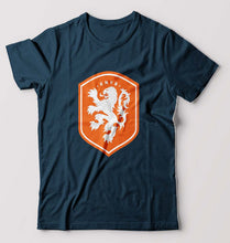 Load image into Gallery viewer, Netherlands Football T-Shirt for Men-S(38 Inches)-Petrol Blue-Ektarfa.online
