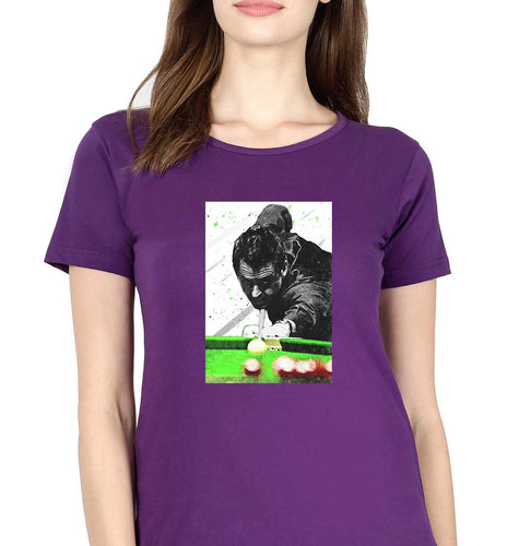Ronnie O'Sullivan Snooker T-Shirt for Women-Purple-Ektarfa.online