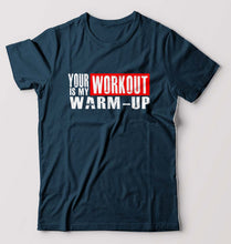 Load image into Gallery viewer, Gym T-Shirt for Men-S(38 Inches)-Petrol Blue-Ektarfa.online
