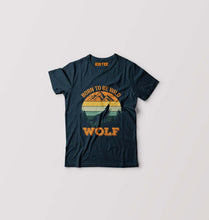 Load image into Gallery viewer, Wolf T-Shirt for Boy/Girl-Petrol Blue-Ektarfa.online
