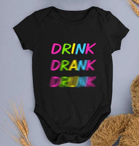 Drink Alcoholic Kids Romper For Baby Boy/Girl-Black-Ektarfa.online