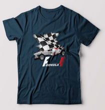 Load image into Gallery viewer, Formula 1(F1) T-Shirt for Men-S(38 Inches)-Petrol Blue-Ektarfa.online

