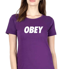 Load image into Gallery viewer, Obey T-Shirt for Women-XS(32 Inches)-Purple-Ektarfa.online
