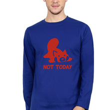 Load image into Gallery viewer, Rocket Raccoon Lazy Not Today Full Sleeves T-Shirt for Men-Royal blue-Ektarfa.online
