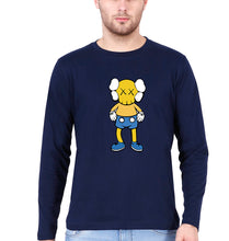 Load image into Gallery viewer, Kaws Full Sleeves T-Shirt for Men-Navy Blue-Ektarfa.online

