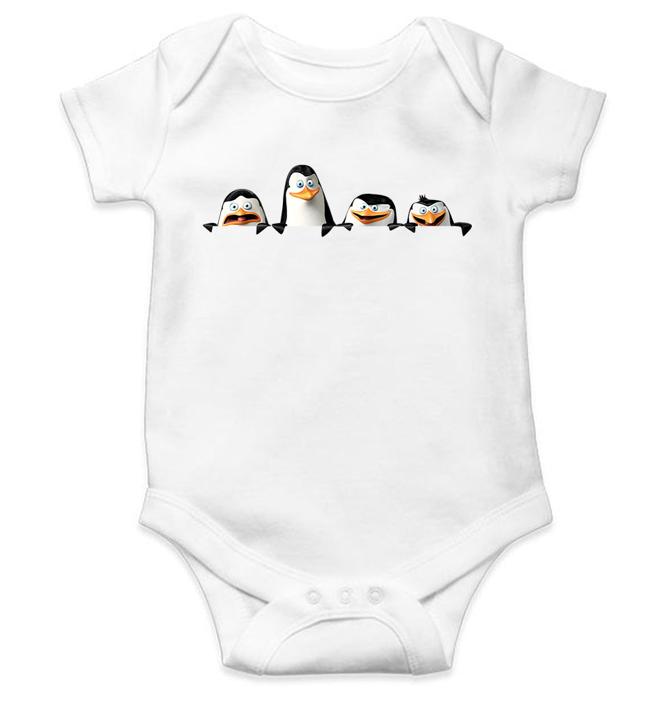 Penguins Looking Kids Romper For Baby Boy/Girl-0-5 Months(18 Inches)-White-Ektarfa.online