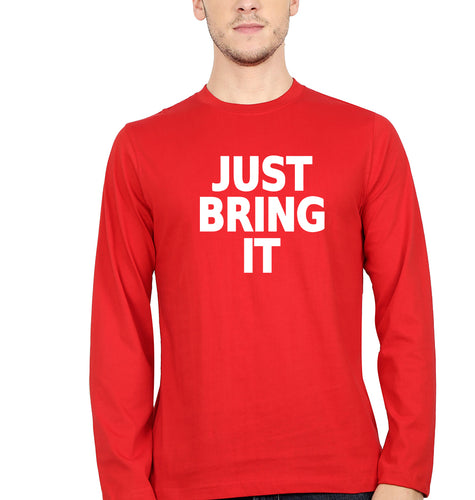 Just Bring IT Full Sleeves T-Shirt for Men-Red-Ektarfa.online