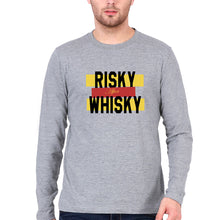 Load image into Gallery viewer, Whisky Full Sleeves T-Shirt for Men-S(38 Inches)-Grey Melange-Ektarfa.online
