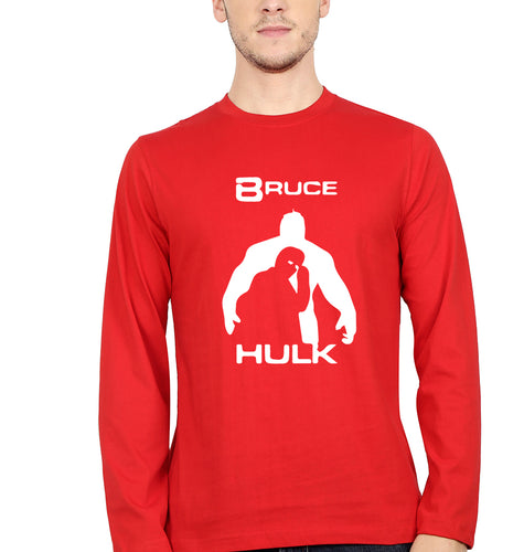 Hulk Superhero Full Sleeves T-Shirt for Men-Red-Ektarfa.online