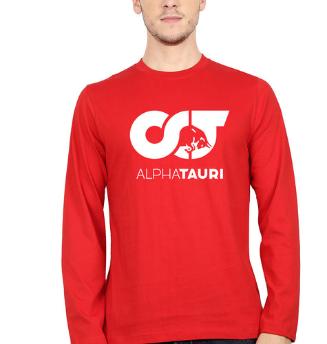 Scuderia AlphaTauri Full Sleeves T-Shirt for Men-Red-Ektarfa.online