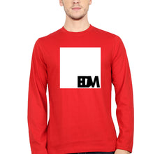 Load image into Gallery viewer, EDM Full Sleeves T-Shirt for Men-S(38 Inches)-Red-Ektarfa.online
