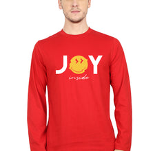 Load image into Gallery viewer, Joy Emoji Full Sleeves T-Shirt for Men-Red-Ektarfa.online
