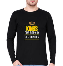 Load image into Gallery viewer, Kings Are Born In September Full Sleeves T-Shirt for Men-Black-Ektarfa.online

