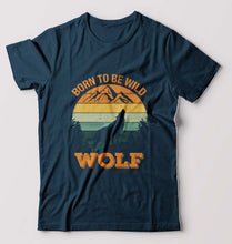 Load image into Gallery viewer, Wolf T-Shirt for Men-Petrol Blue-Ektarfa.online
