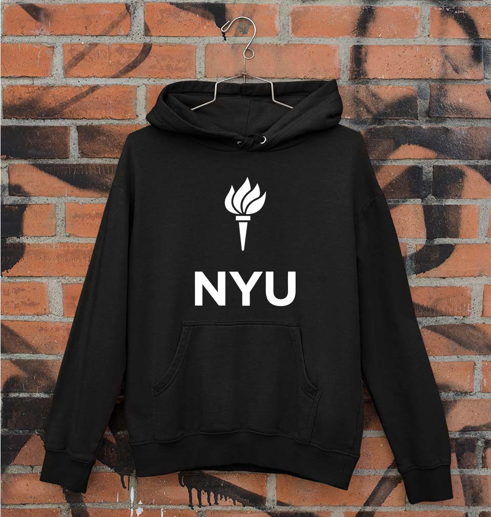New York University Unisex Hoodie for Men/Women-Black-Ektarfa.online
