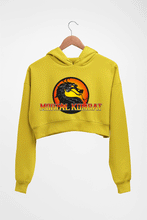 Load image into Gallery viewer, Mortal Kombat Crop HOODIE FOR WOMEN-Mustard Yellow-Ektarfa.online

