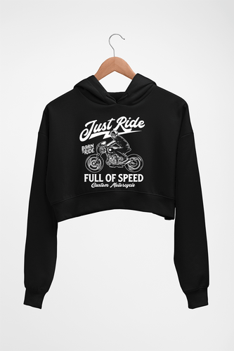 Motorcycle Crop HOODIE FOR WOMEN-Black-Ektarfa.online