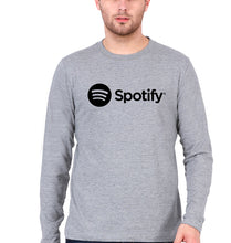 Load image into Gallery viewer, Spotify Full Sleeves T-Shirt for Men-Grey Melange-Ektarfa.online
