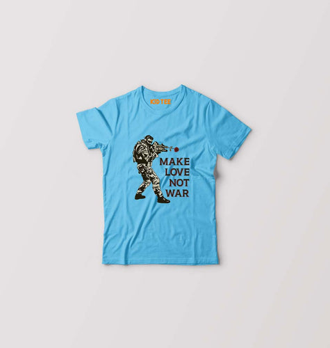 Guns N' Roses Make Love Not War Kids T-Shirt for Boy/Girl-Light Blue-Ektarfa.online