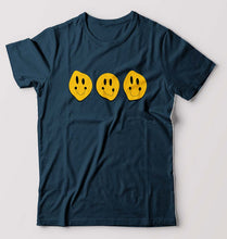 Load image into Gallery viewer, Smiley T-Shirt for Men-S(38 Inches)-Petrol Blue-Ektarfa.online
