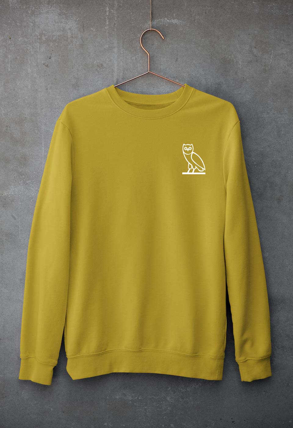 OVO Logo Unisex Sweatshirt for Men/Women-Mustard Yellow-Ektarfa.online