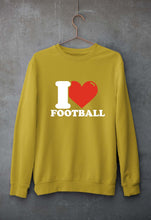 Load image into Gallery viewer, I Love Football Unisex Sweatshirt for Men/Women-Mustard yellow-Ektarfa.online
