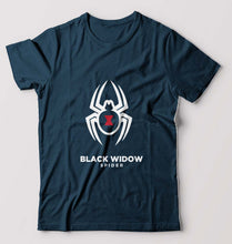 Load image into Gallery viewer, Black Widow Spider T-Shirt for Men-Petrol Blue-Ektarfa.online

