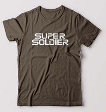 Load image into Gallery viewer, Super Soldier T-Shirt for Men-S(38 Inches)-Olive Green-Ektarfa.online
