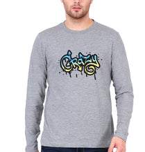 Load image into Gallery viewer, Graffiti Crazy Full Sleeves T-Shirt for Men-Grey Melange-Ektarfa.online
