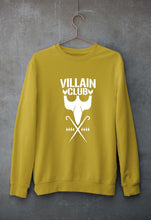 Load image into Gallery viewer, Villain Club Unisex Sweatshirt for Men/Women-S(40 Inches)-Mustard Yellow-Ektarfa.online
