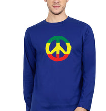Load image into Gallery viewer, Bob Marley Peace Full Sleeves T-Shirt for Men-Royal Blue-Ektarfa.online
