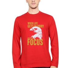 Load image into Gallery viewer, Eagle Full Sleeves T-Shirt for Men-Red-Ektarfa.online
