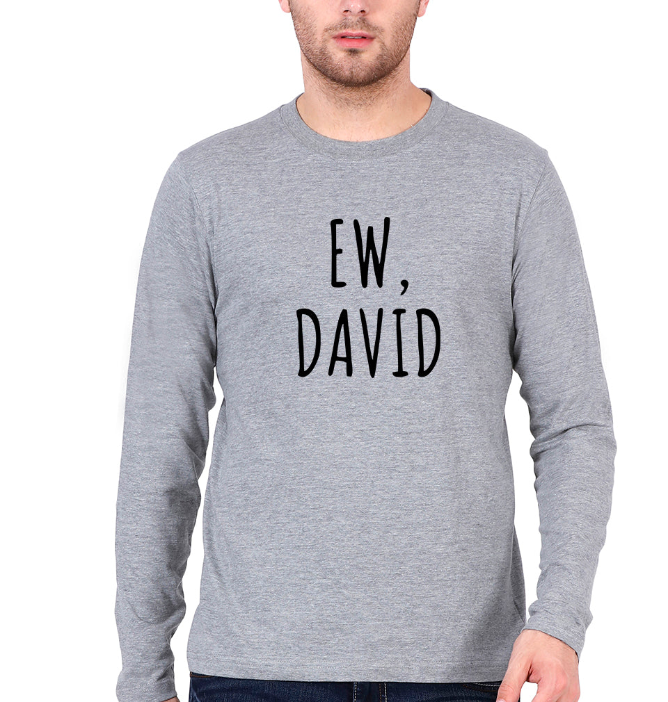 Schitts Creek EW David Full Sleeves T-Shirt for Men-Grey Melange-Ektarfa.online