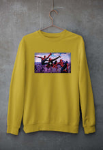 Load image into Gallery viewer, Spiderman Superhero Unisex Sweatshirt for Men/Women-S(40 Inches)-Mustard Yellow-Ektarfa.online
