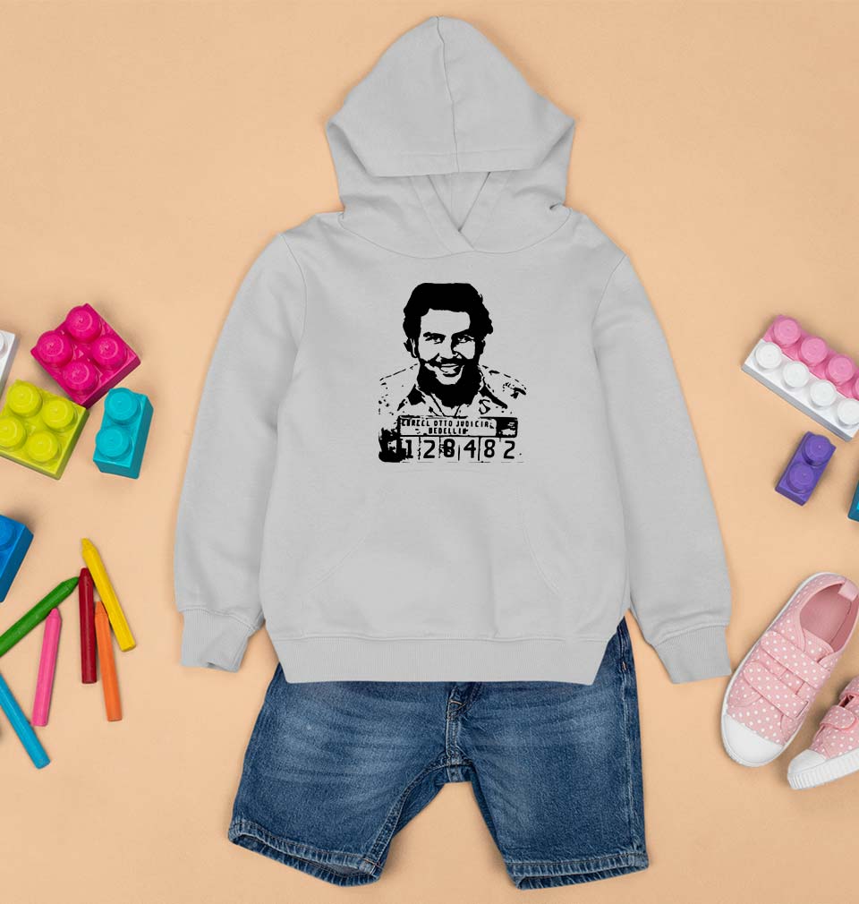 Pablo Escobar Kids Hoodie for Boy/Girl-0-1 Year(22 Inches)-Grey-Ektarfa.online