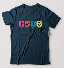 Load image into Gallery viewer, Badminton T-Shirt for Men-Petrol Blue-Ektarfa.online
