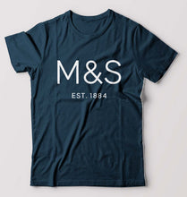 Load image into Gallery viewer, M&amp;S T-Shirt for Men-S(38 Inches)-Petrol Blue-Ektarfa.online
