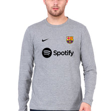 Load image into Gallery viewer, Barcelona 2022-23 Full Sleeves T-Shirt for Men-Grey Melange-Ektarfa.online
